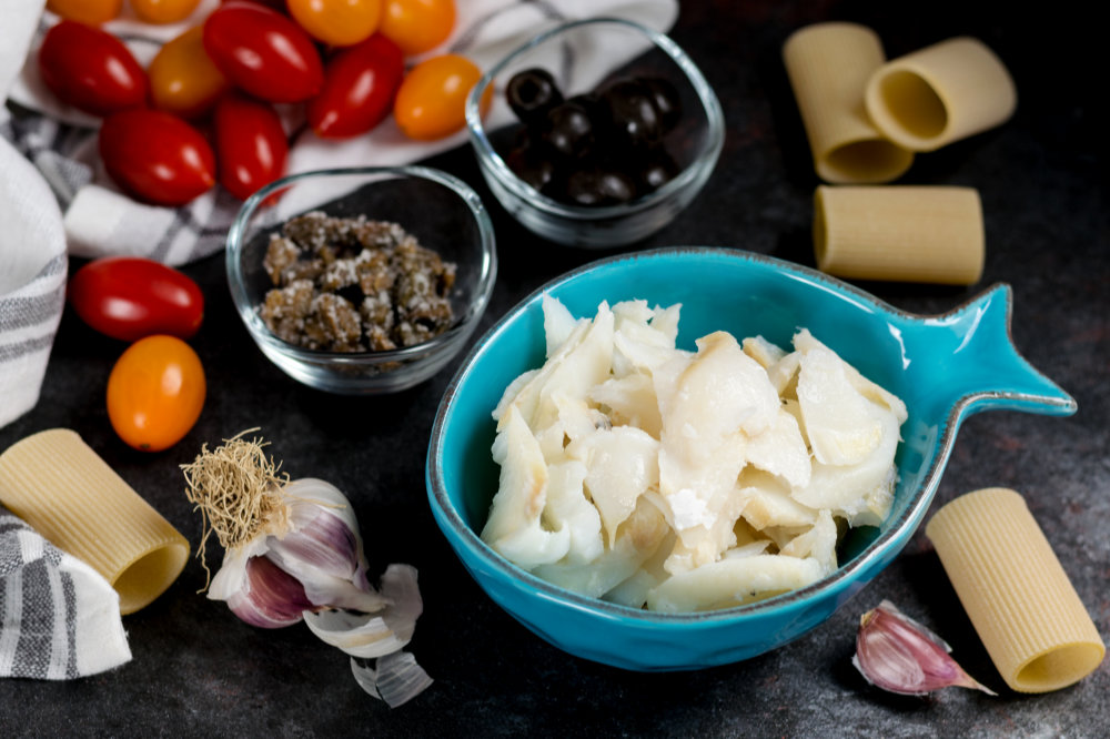 ingredienti pasta con baccalà